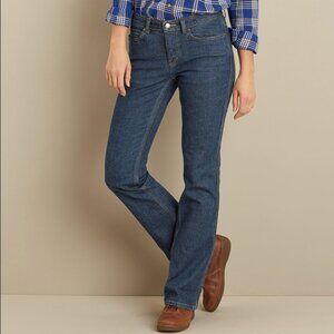 Duluth Trading Co Flex Work Bootcut Women's Dark Wash Stretch Jeans Size 12"x29"
